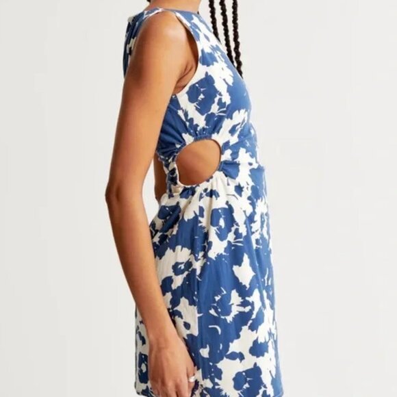 abercrombie and fitch stretch cotton cutout mini dress - Picture 4 of 6